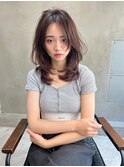 mowen 南堀江　ミディアムレイヤー　アッシュブラウン