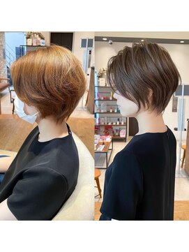 バンプ ギンザ(BUMP GINZA) 30代40代50代白髪ぼかし髪型白髪染め面長細目ハイライト伊