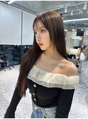 レイヤーカット小顔に見せるヘア/韓国ヘア/髪質改善/福岡/博多