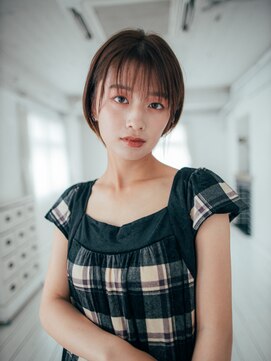 エーバイフー 江坂店(A BY WHO) A BY WHO江坂/丸みショート/透明感カラー