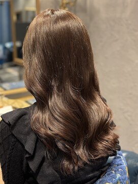 ブラウン巻き髪