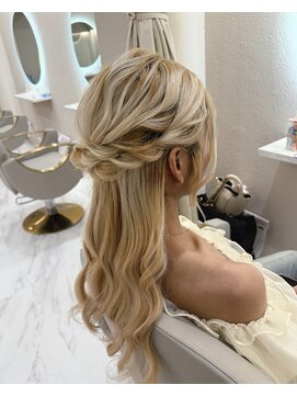 ハーフアップ/心斎橋ヘアセット