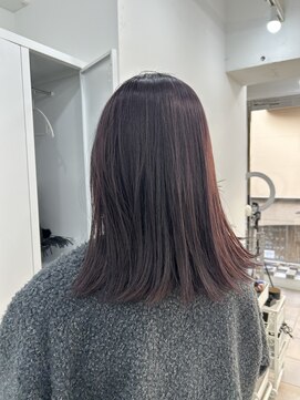 韓国顔まわりレイヤーカットグレージュオリーブベージュブラウン