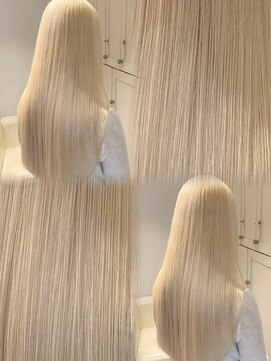 ベレーザ 渋谷(BELEZA) 17401ホワイトブロンドグレーブラウン全頭ブリーチダブルカラー