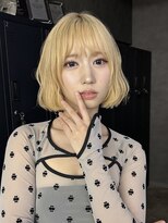 サンドイエナ 横浜店(sand yena)&nbsp;くびレイヤーボブルフネビージュ小顔ワンレンこなれミディ