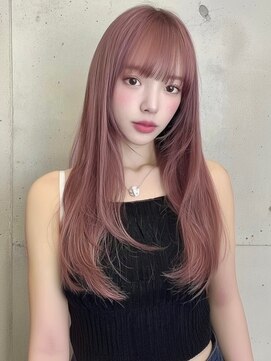 ランテルディ 渋谷(LANTERDIT) ハイトーンカラー内巻き前髪ありくびれヘアゆるめパーマ内巻き◎