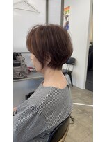 スクエアペア(SQUARE PAIR)&nbsp;くびれショート　白髪ぼかし　チョコレート　40代50代