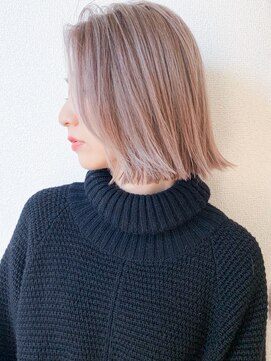 アルバム 銀座(ALBUM GINZA) ベージュボブ_ボブルフクールショートピンクベージュ_ba310891