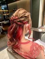 アイフィールアヴェダ 船堀店(i feel AVEDA)&nbsp;【中村】インナーカラーが映える！ハーフアップ♪