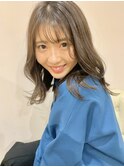 大人かわいい☆無造作カール♪ひし形くびれセミディ