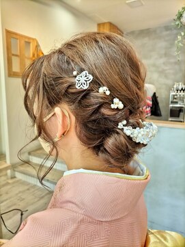ヘアサロン アンフェール(Hair Salon Amfaire) 小林/ゆる和装アップ