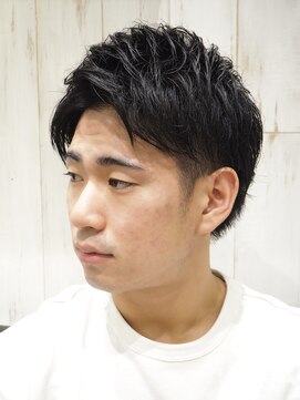 ヨシザワインク プレミアム 横浜 桜木町店(YOSHIZAWA Inc. PREMIUM) メンズツーブロックアップバングショートビジネス