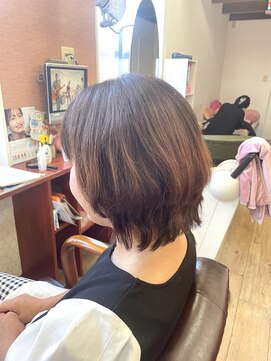 ビーヘア(be hair) くびれボブ×明るめブラウン