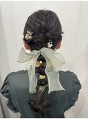 編みおろし たまねぎヘア