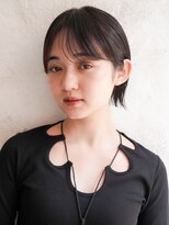 カライング(ing) 大人可愛い20代30代40代黒髪前下がりひし形小顔ボブ