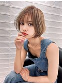 10代20代30代丸み大人かわいい前下がりショートボブ