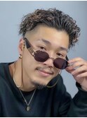 オールバックツイストフェード