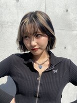 ビューズ(VIEWS)&nbsp;外ハネボブ/デザインカラー/ポイントハイライト/くびれボブ