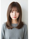 セミロング/顔周り/レイヤーカット/前髪/本八幡