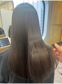 バックスタイル リアルヘア 透け感カラー 赤みなし グレージュ