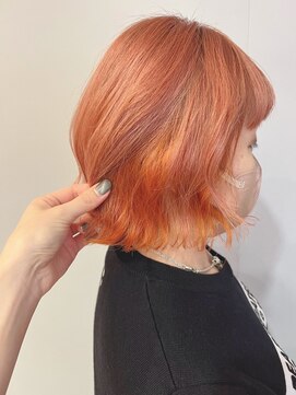 ブロッサム 保谷(Blossom) 透明感カラー★ダブルカラーブリーチピンクオレンジ