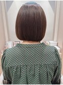 大人ガーリー似合わせマッシュショート美髪ダークアッシュ40代