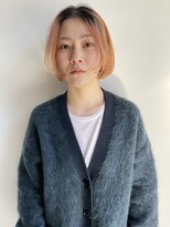 ブリーチハイトーンオレンジミニボブ×20代30代可愛い