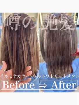 コンティロミー(CONTI ROMMY.) 本厚木☆ウルトワトリートメント☆髪質改善くびれボブ☆アッシュ