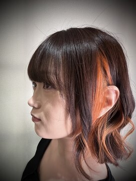 モナン 渋谷(Monan) ボブ×カシスオレンジイヤリングカラー