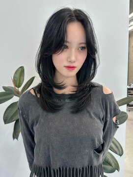 ミディアム/ボブ/レイヤーカット/ダブルカラー/ブリーチ/栄c223