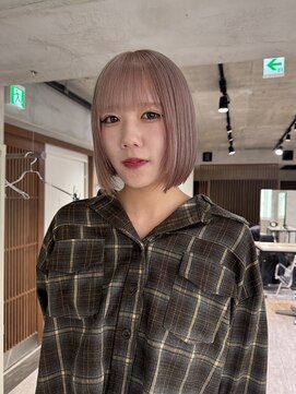 ハイプ(HYPE) ブリーチ&ダブルカラー/ブロンドボブ/ミルクティーベージュ