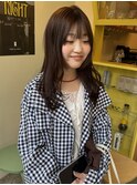 〈浅草 半個室〉無造作ゆるロング×ウォームブラウン