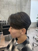 クーラアオヤマ(Cura Aoyama) センターパート/毛流れパーマ/毛流れ縮毛矯正/メンズカット