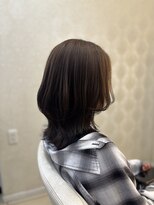 フレア(FLAiR) 30代40代ウルフくびれミディアムグレージュカラースタイル