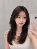 韓国風ヘアで人気のミストカラーを前髪エクステで大変身