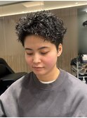 ハッシュカットグレージュデザインカラーツートーンカラー原宿