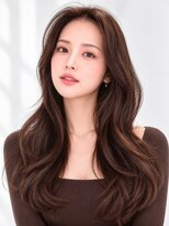 エフ 西大寺(ef)&nbsp;韓国風センターパートロング×艶髪ナチュラルウェーブ