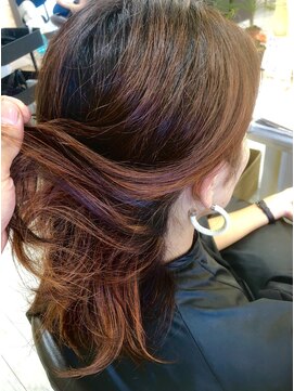 クレア(CREA) オシャレ♪オレンジハイライトカラー