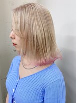 ノラ シンディ(NORA CYNDY)&nbsp;ブロンドベージュ/ピンク/裾カラー/ピンクパープル/ミルクティー