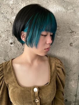 イーストハムヘッドショップ(EAST HAM head shop) フレーミングカラー インナーカラー ショートフラットボブ