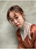 ヘアアレンジ/後れ毛アレンジ/シニョン