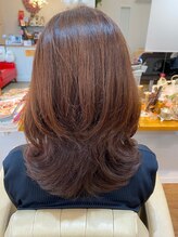 ヘアーサロン ユイ(Hair salon yui) ナチュラルブラウンカラー×大人くびれヘアスタイル