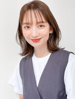 リヤン 表参道(lyann)&nbsp;外ハネボブセクションカラーペールベージュグレージュ小顔