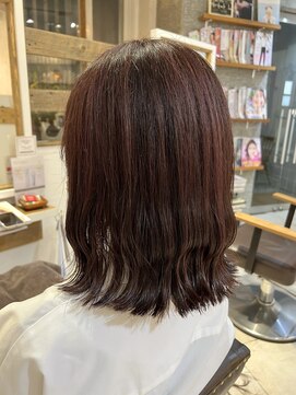 センスヘア(SENSE Hair) 結べるプツッとロブとピンクカラー☆