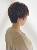 レイヤーショート×透明感◎キャラメルベージュ