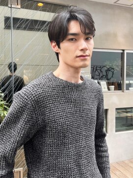 ミンクス渋谷スマートサロン(MINX shibuya smart salon) 襟足を残したツーブロックマッシュ シークレットパーマ