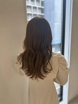 エディット アンド 緑地(Edit&) ベージュ、韓国風、ロング