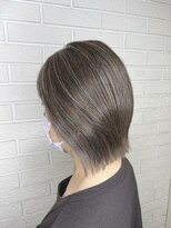 サボン ヘア デザイン カーザ(savon hair design casa+) コントラストハイライト×グレー