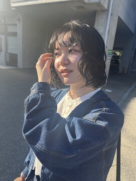 ビーヒアナウ 野々市市役所前店(BE HERE NOW N゜04) bob perm × dark color