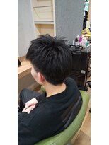 ブロッサム 東中野店&nbsp;20代30代40代小顔ハンサムショートアッシュブルーブラック
